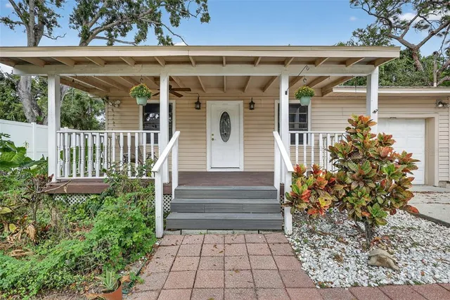 front view of a house with a porch