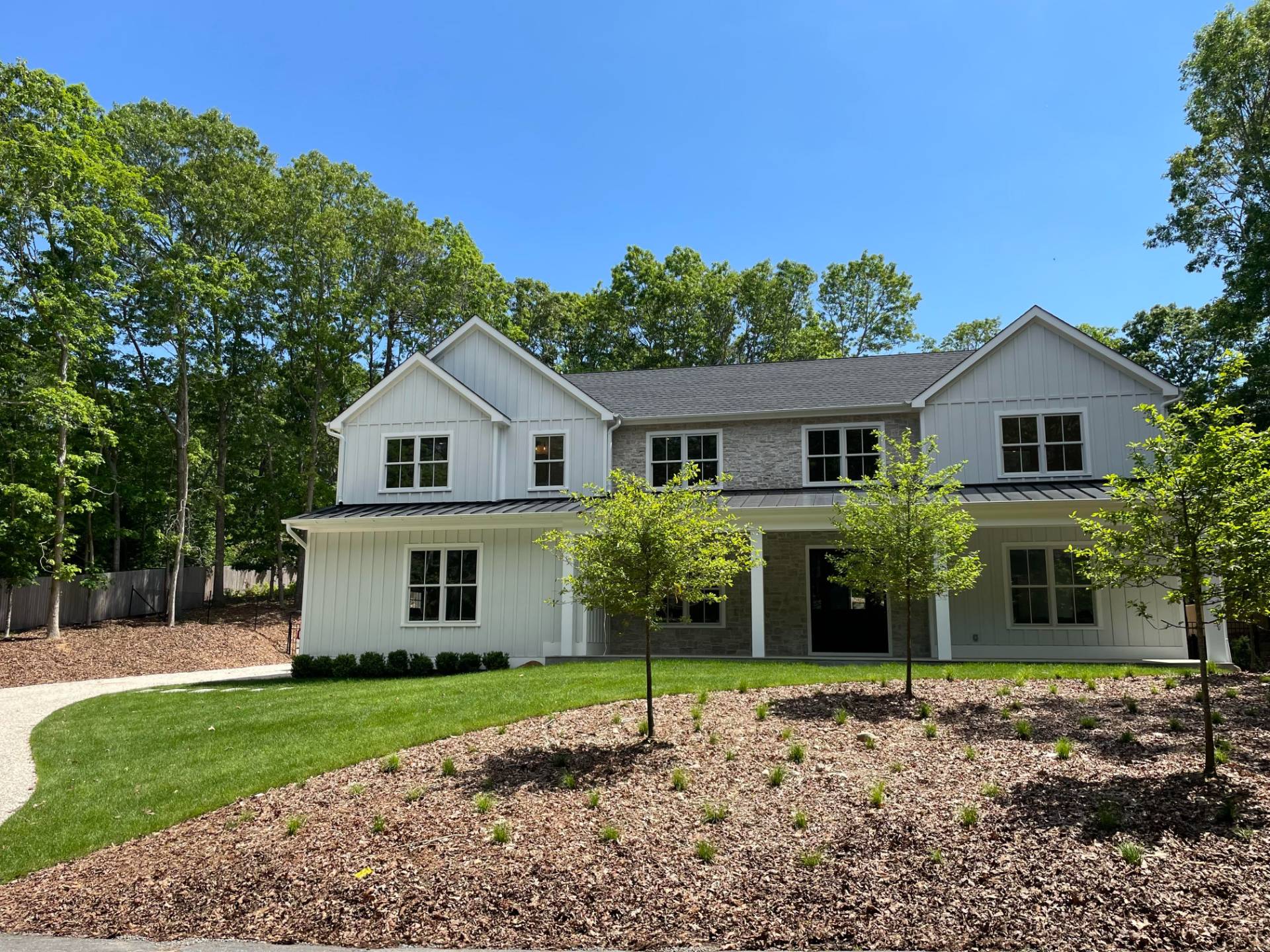 18 Barnes Avenue East Hampton, NY 11937 - Photo 2 of 35 a view of a yard in front of a house with a large tree