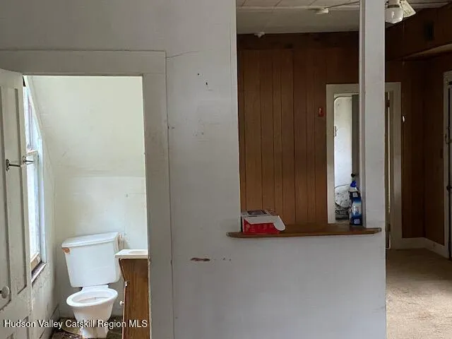 a view of bathroom with a toilet