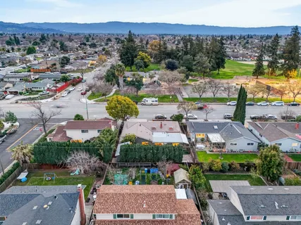 an aerial view of a city