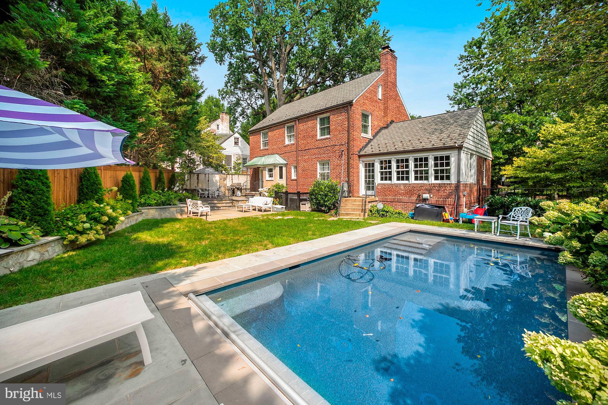 3812 Fordham Road Northwest Washington, DC 20016 - Photo 26 of 28 Back Yard with Salt Water Pool