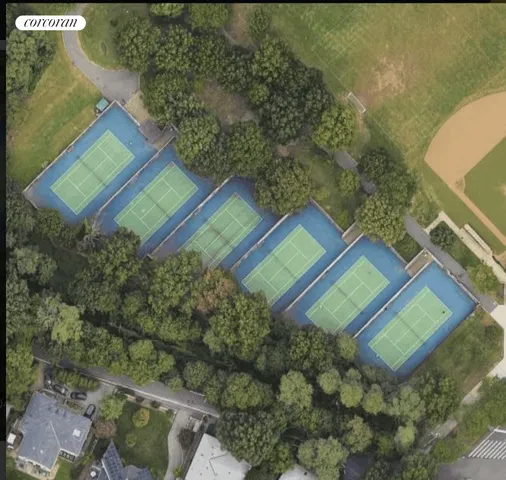 a view of a city with tall buildings