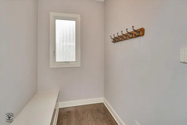 a bathroom with a window