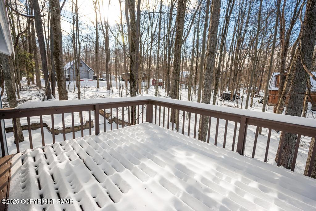 136 Netcong Circle Pocono Lake, PA 18347 - Photo 17 of 40 a view of wooden balcony