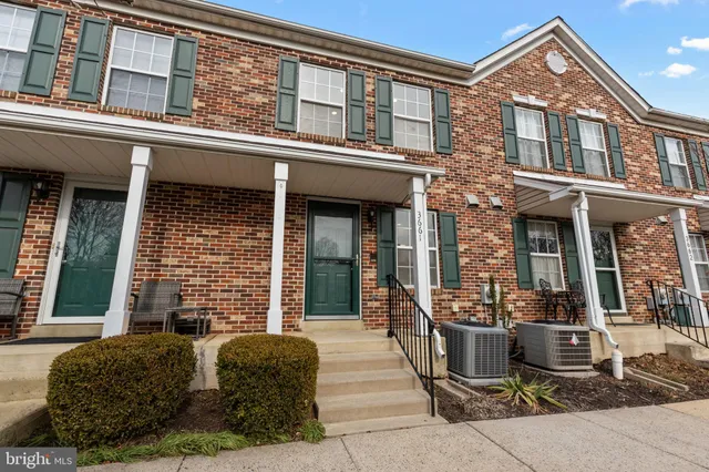 front view of a brick building