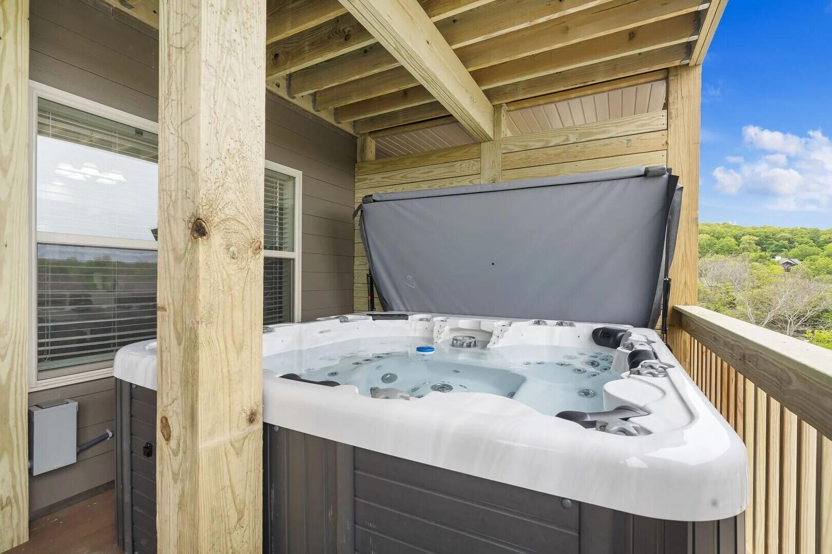 41 Bunker Drive, Unit 2 Reeds Spring, MO 65737 - Photo 21 of 35 Hot tub on deck