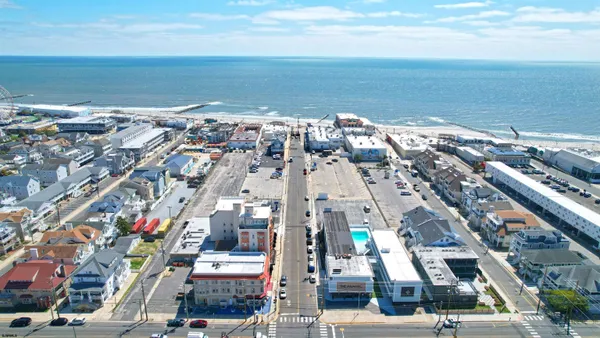 a view of building and ocean