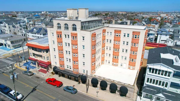 a front view of a building
