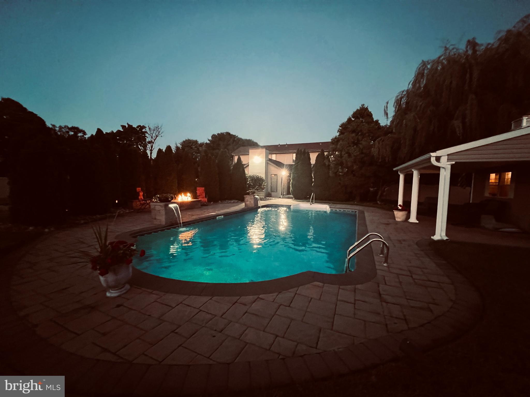 642 Union Road Vineland, NJ 08360 - Photo 54 of 58 In-Ground Pool Night