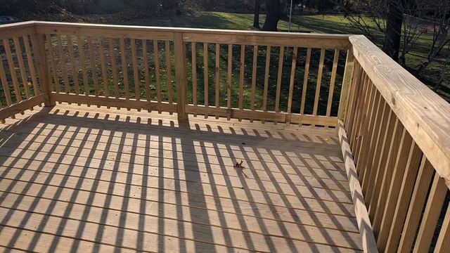 a view of a black gate