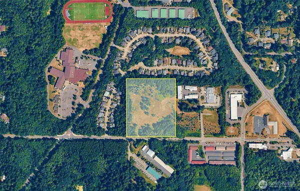 an aerial view of multiple house