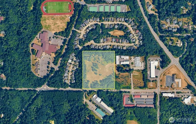 an aerial view of multiple house