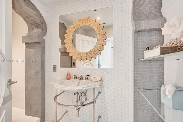 a view of a swimming pool with a chairs