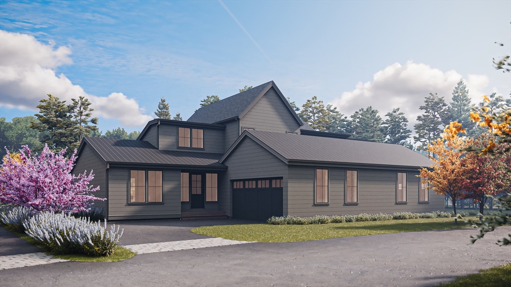 a view of house with outdoor space and garden