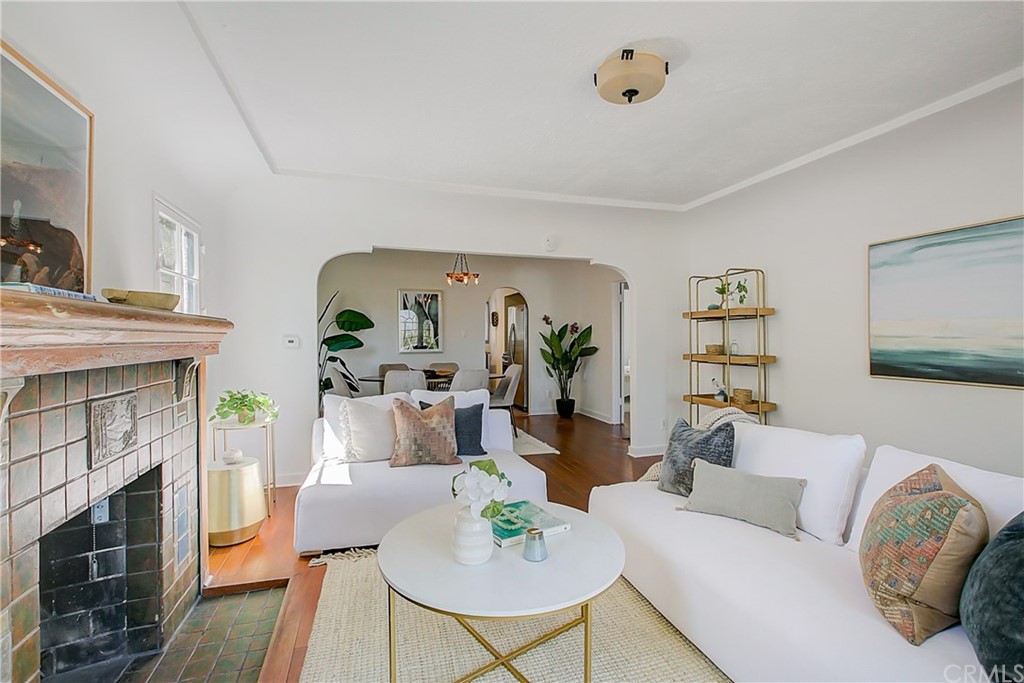 1126 Scofield Drive Glendale, CA 91205 - Photo 8 of 49 a living room with furniture and a fireplace