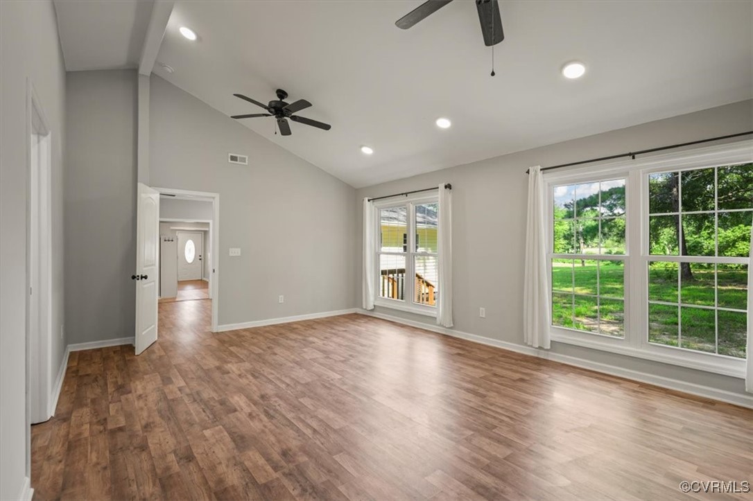 4600 Cool Hill Road Providence Forge, VA 23140 - Photo 12 of 23 a view of an empty room with a window and wooden floor