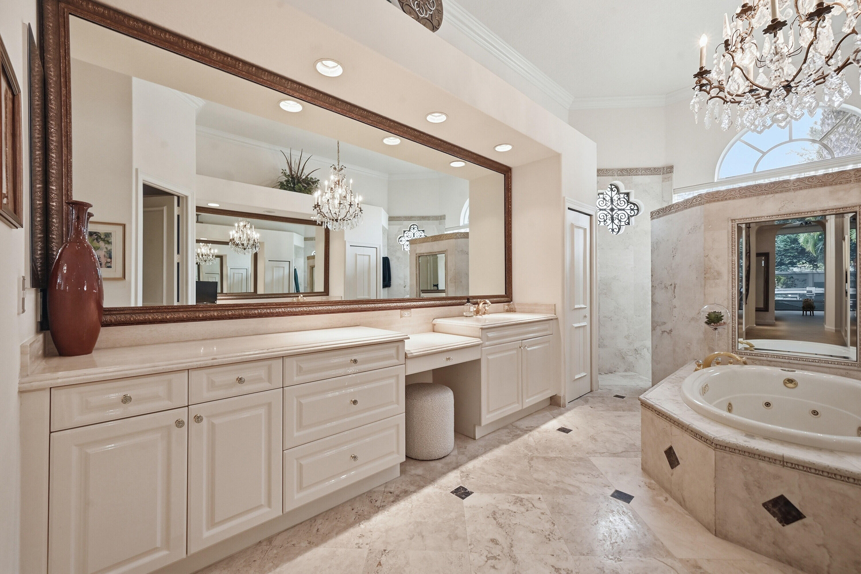 2425 Northwest 49th Lane Boca Raton, FL 33431 - Photo 13 of 46 a bathroom with a granite countertop sink mirror and bathtub