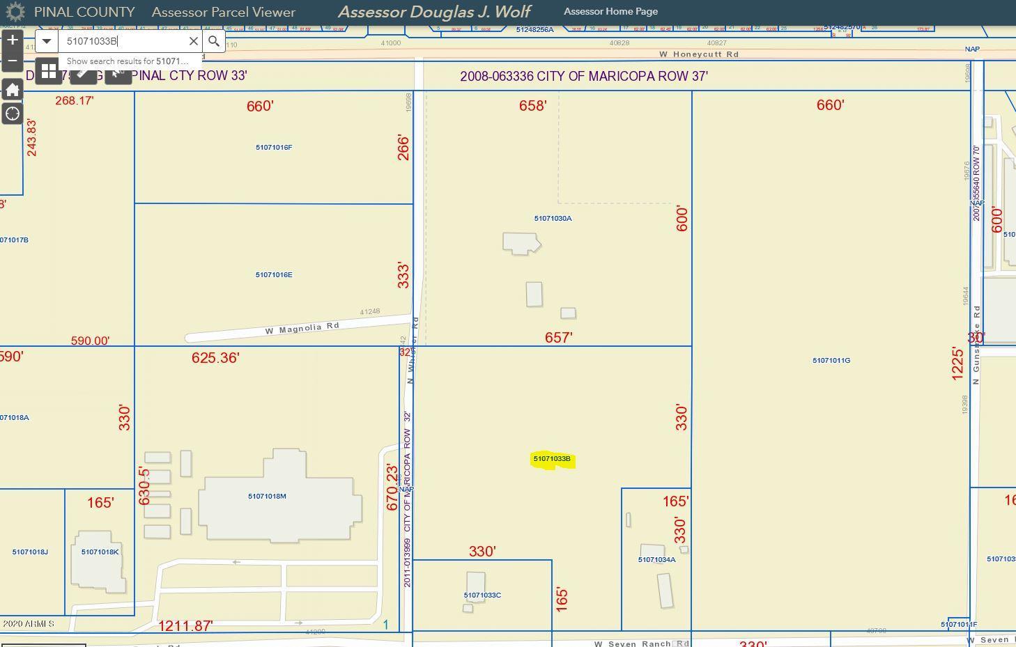19355 North Whisker Road Maricopa, AZ 85138 - Photo 2 of 4 7.50ac assessor1