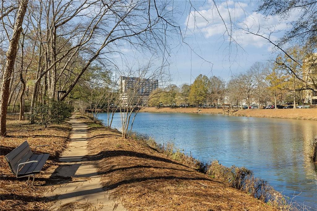 1800 Clairmont Lake, Unit A209 Decatur, GA 30033 - Photo 24 of 35 a view of a lake with houses