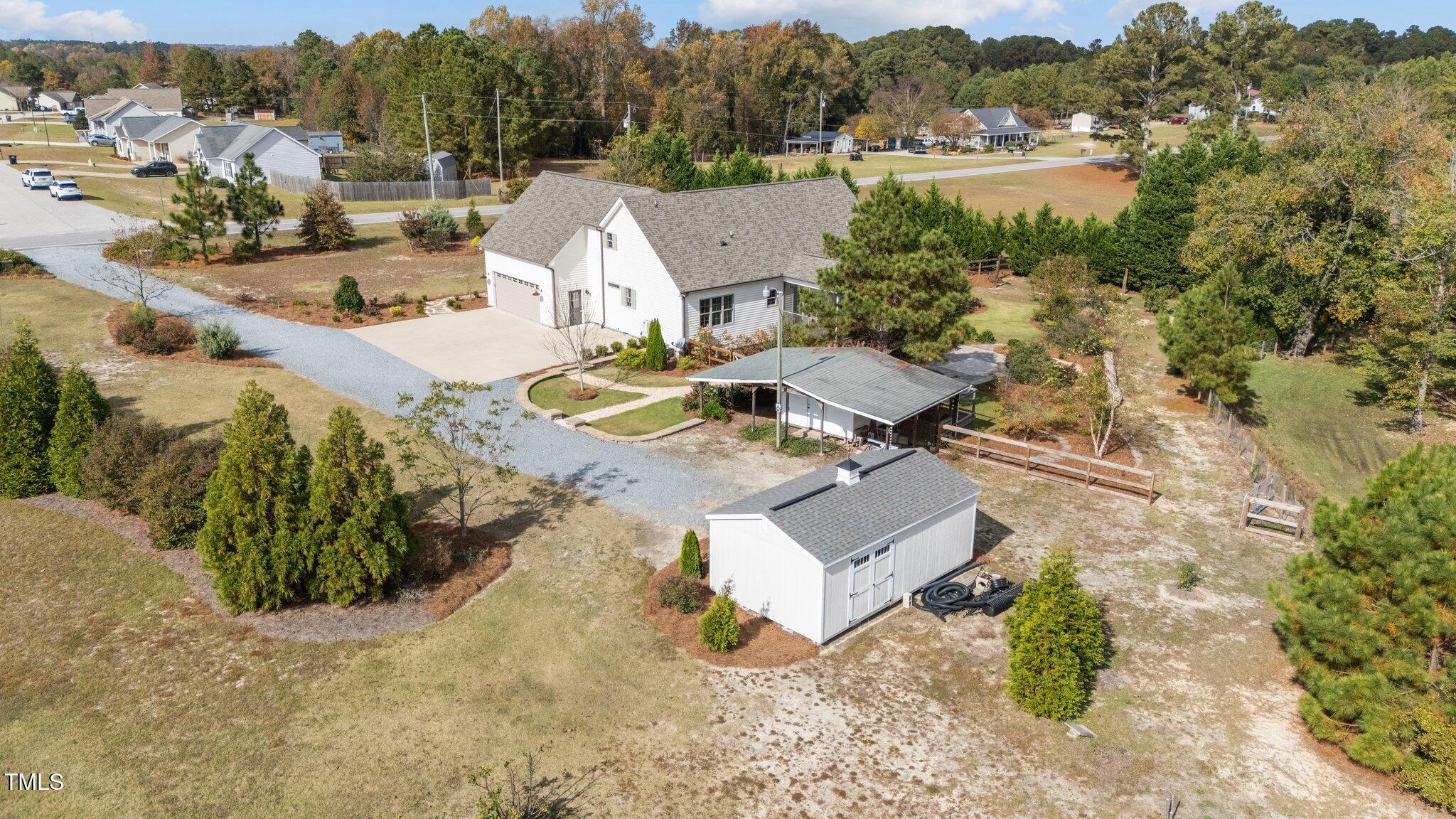3820 Benson Hardee Road Benson, NC 27504 - Photo 47 of 55 an aerial view of a house with outdoor space