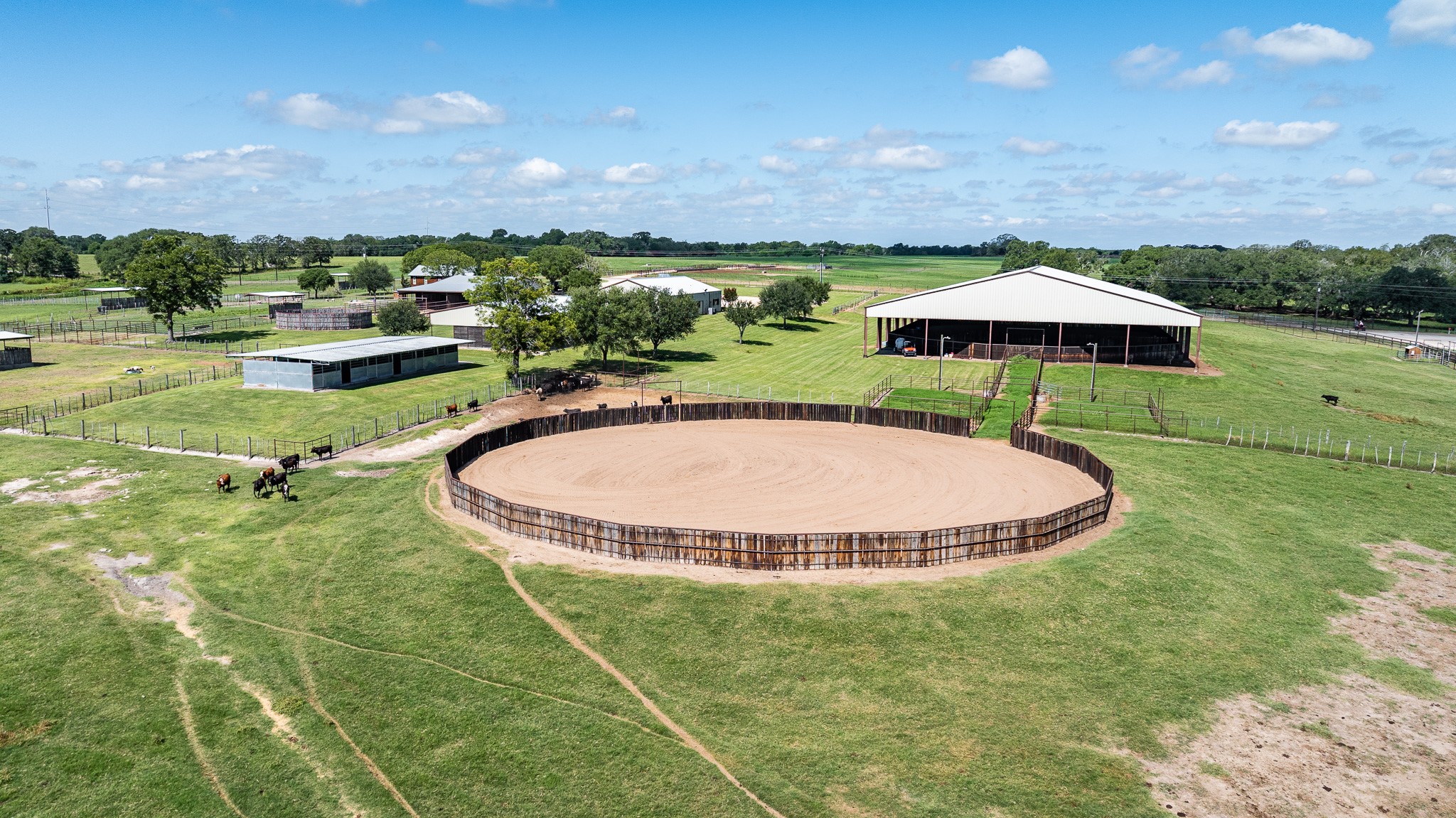 1119 Wolters Road Schulenburg, TX 78956 - Photo 25 of 50 a view of a swimming pool with a table and chairs under an umbrella