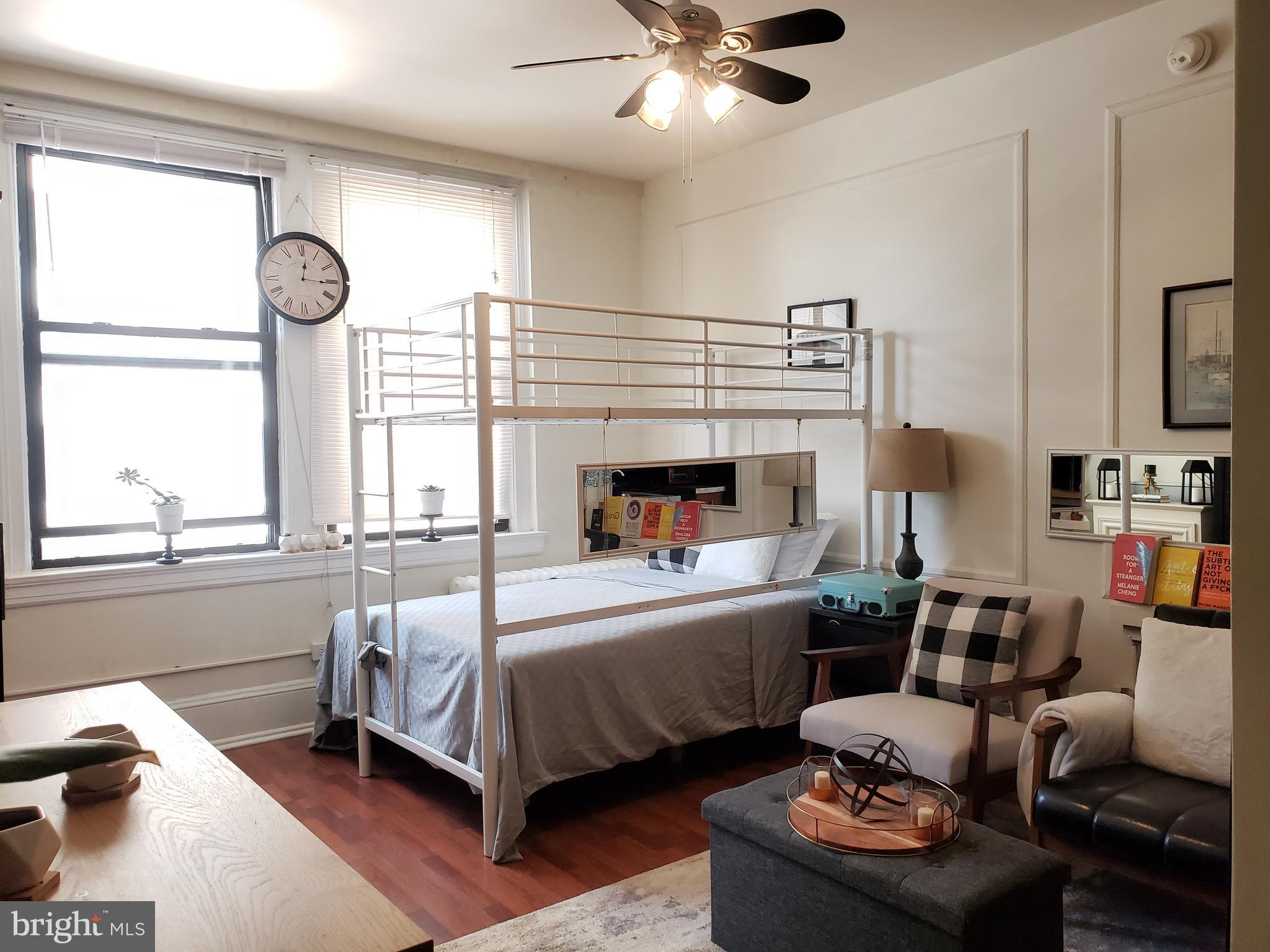 1324 Locust Street, Unit 918 Philadelphia, PA 19107 - Photo 10 of 38 Bed Coverts into twin seating - Incl. in sale