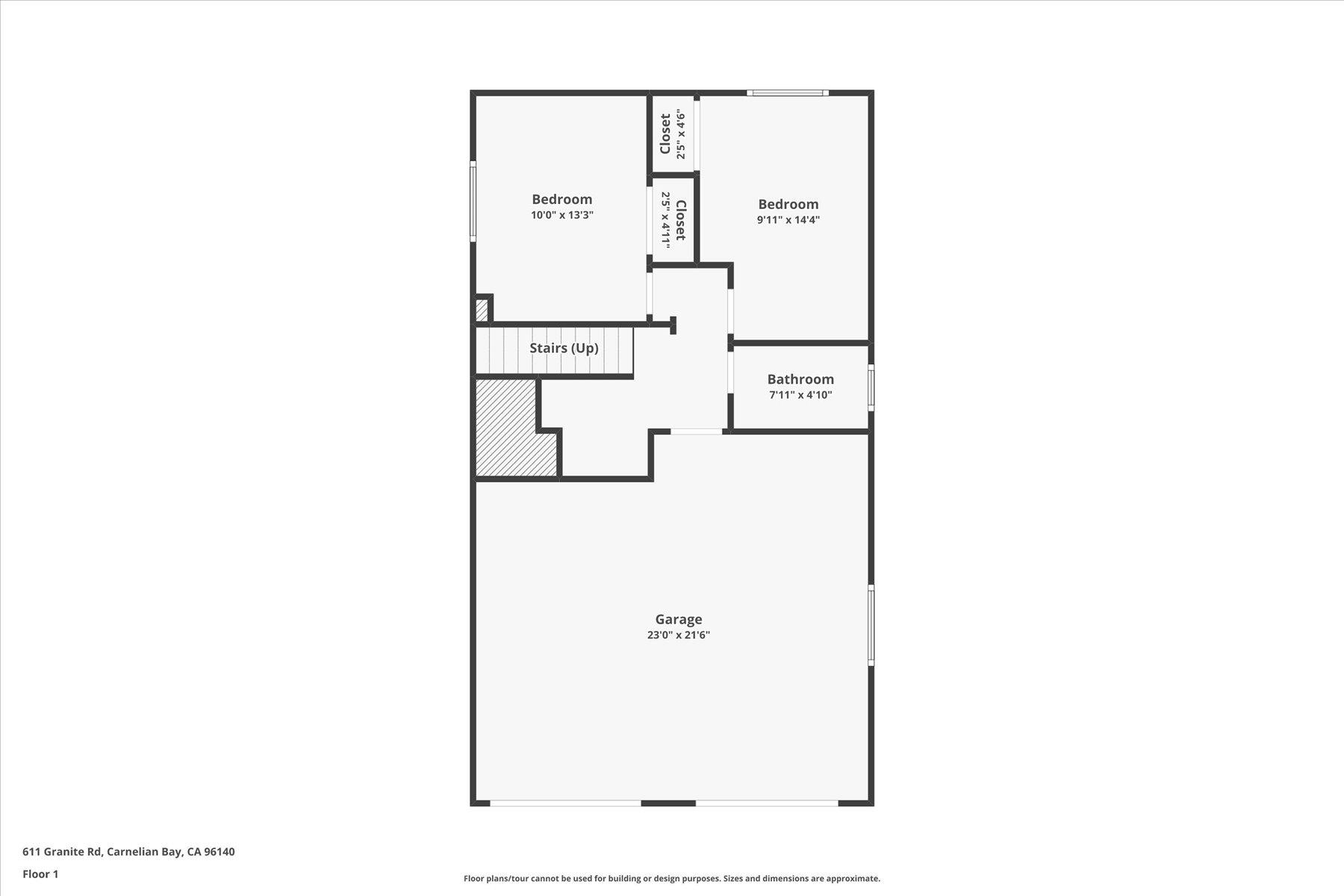 611 Granite Road Carnelian Bay, CA 96140 - Photo 16 of 18 Downstairs Floorplan