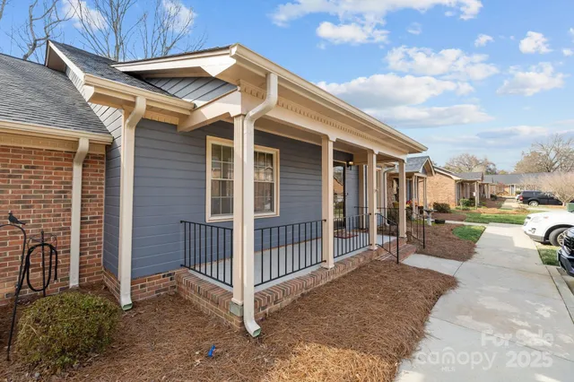 a view of a house with a patio