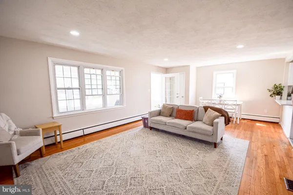 a living room with furniture and a couch