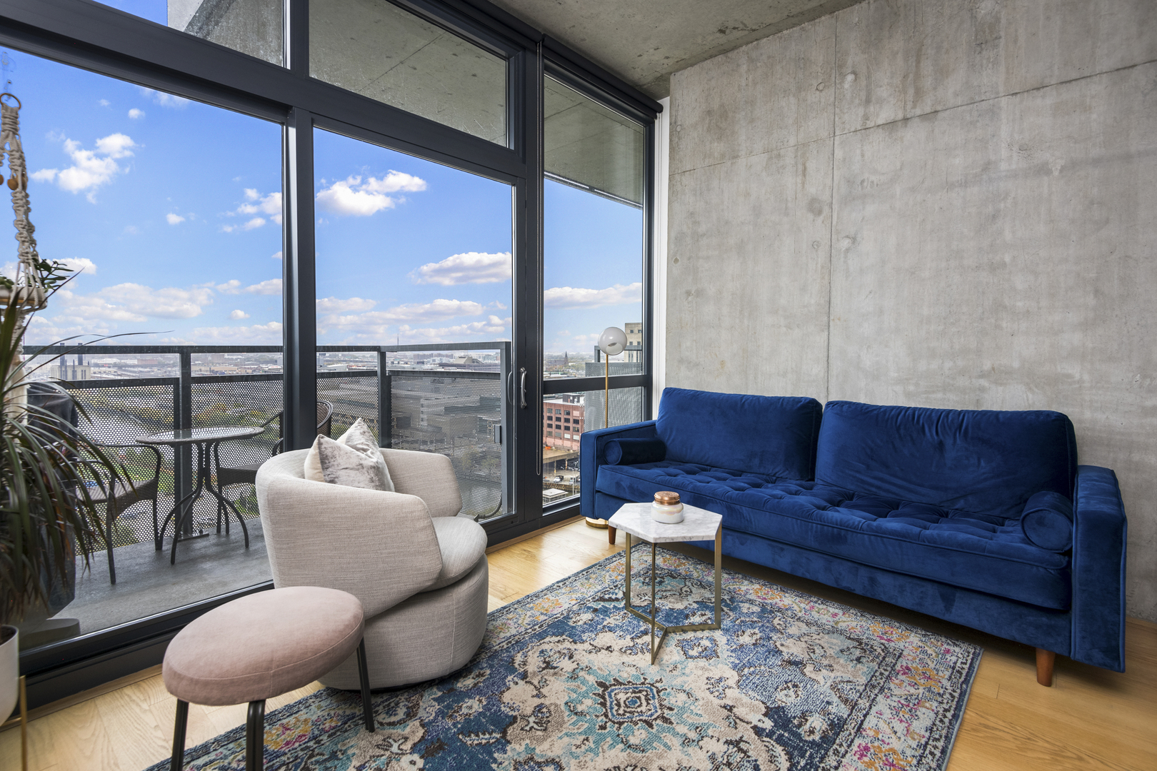 235 West Van Buren Street, Unit 2009 Chicago, IL 60607 - Photo 4 of 14 a living room with furniture and a large window