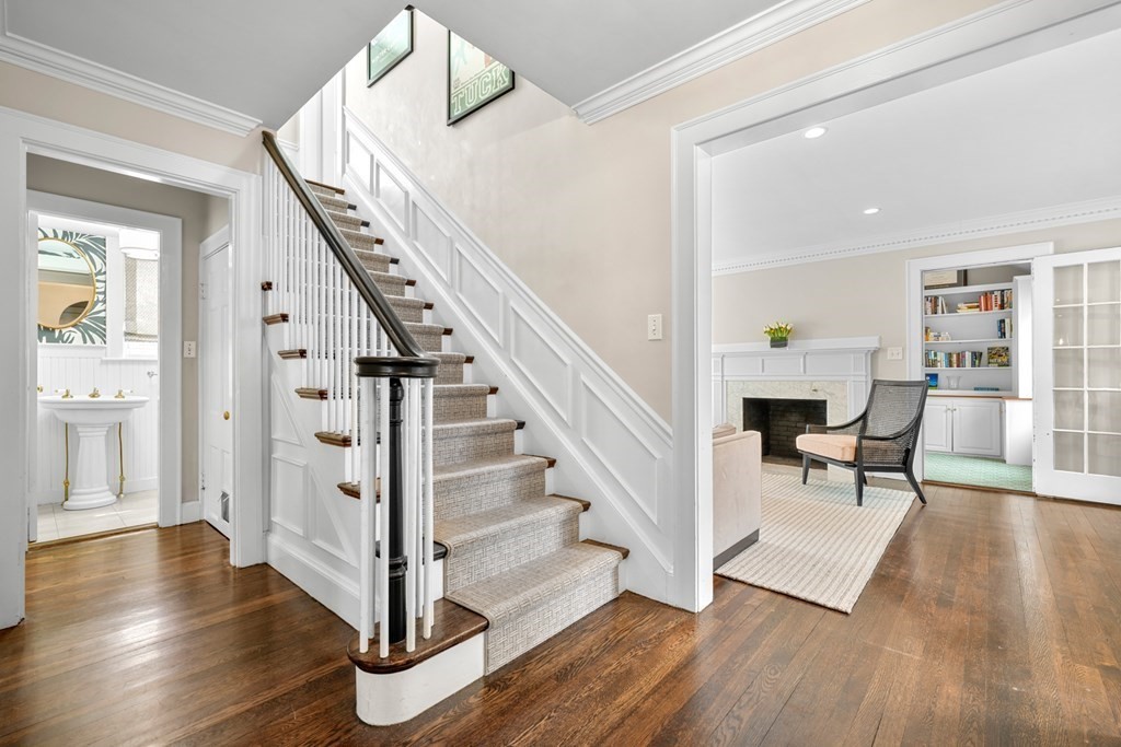 19 Elmwood Road Wellesley, MA 02481 - Photo 6 of 41 a view of entryway and hall with wooden floor
