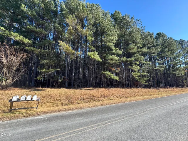 a view of a yard with trees