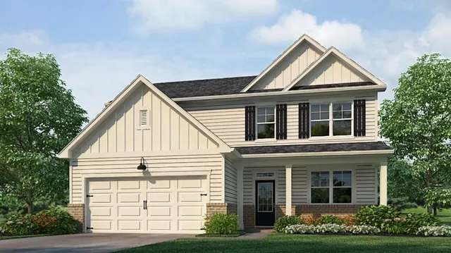 a view of house with yard