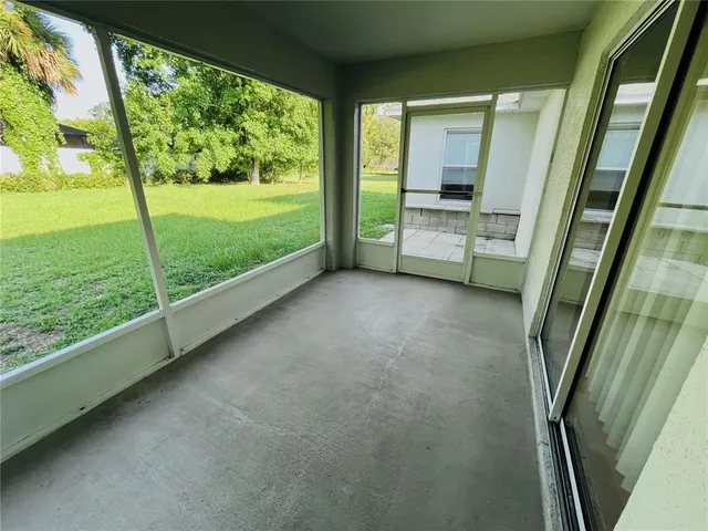 a view of a garden from a window