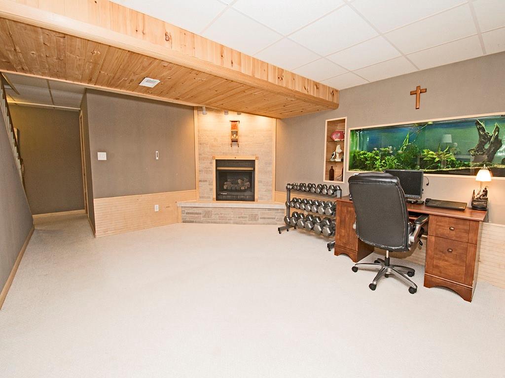 313 Quail Ridge Court Gibsonia, PA 15044 - Photo 3 of 15 Family Room Downstairs has a Gas Fireplace But ALSO has a Built in 150 gallon Fish Tank!