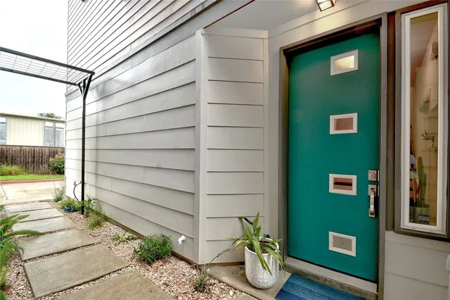 a view of a door of the house