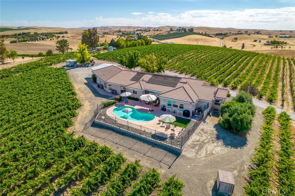 6172 Hawk Ridge Place San Miguel, CA 93451 - Photo 74 of 74 an aerial view of a house with garden space and outdoor seating