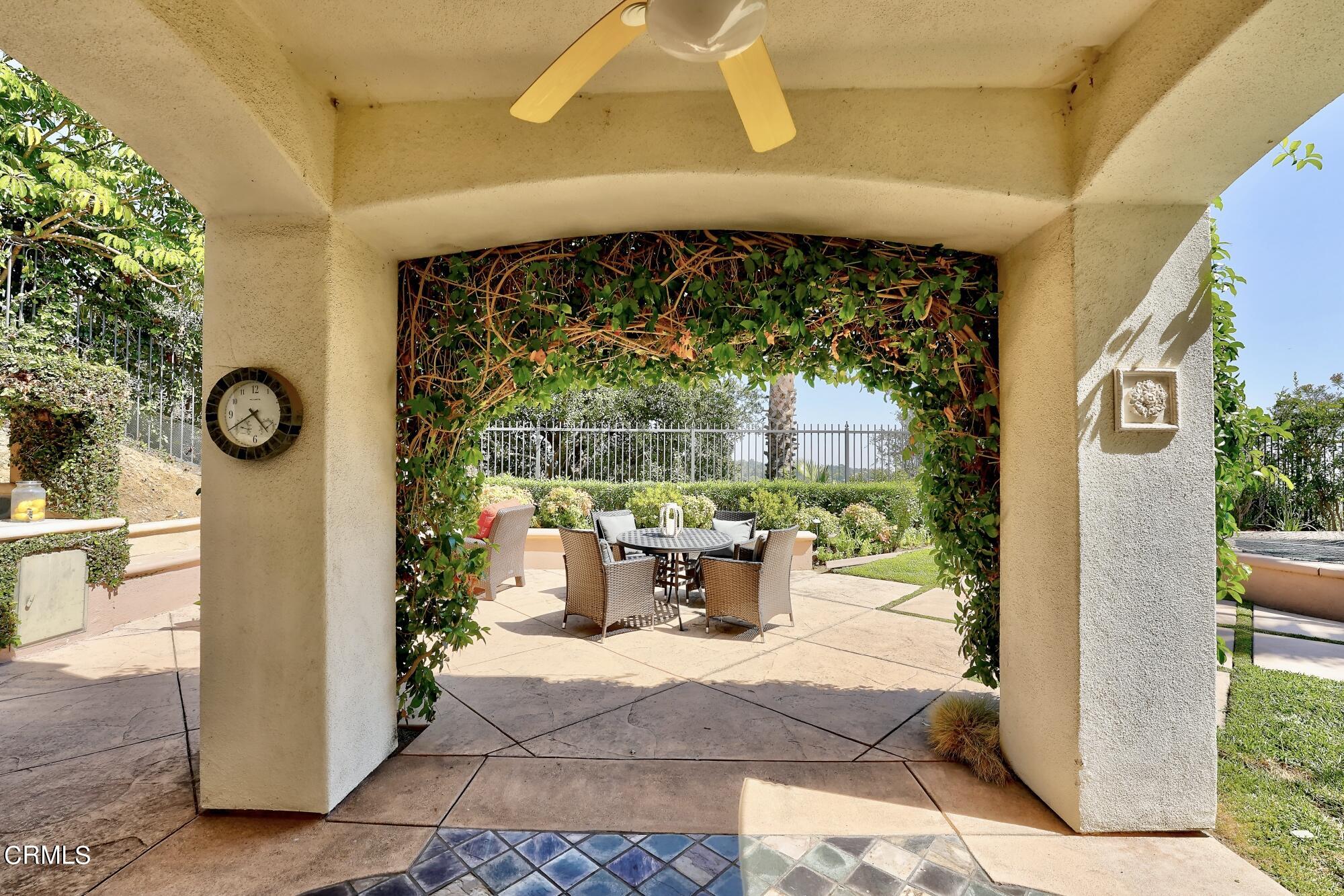 3658 Giddings Ranch Road Altadena, CA 91001 - Photo 45 of 53 a view of a porch with a table and chairs