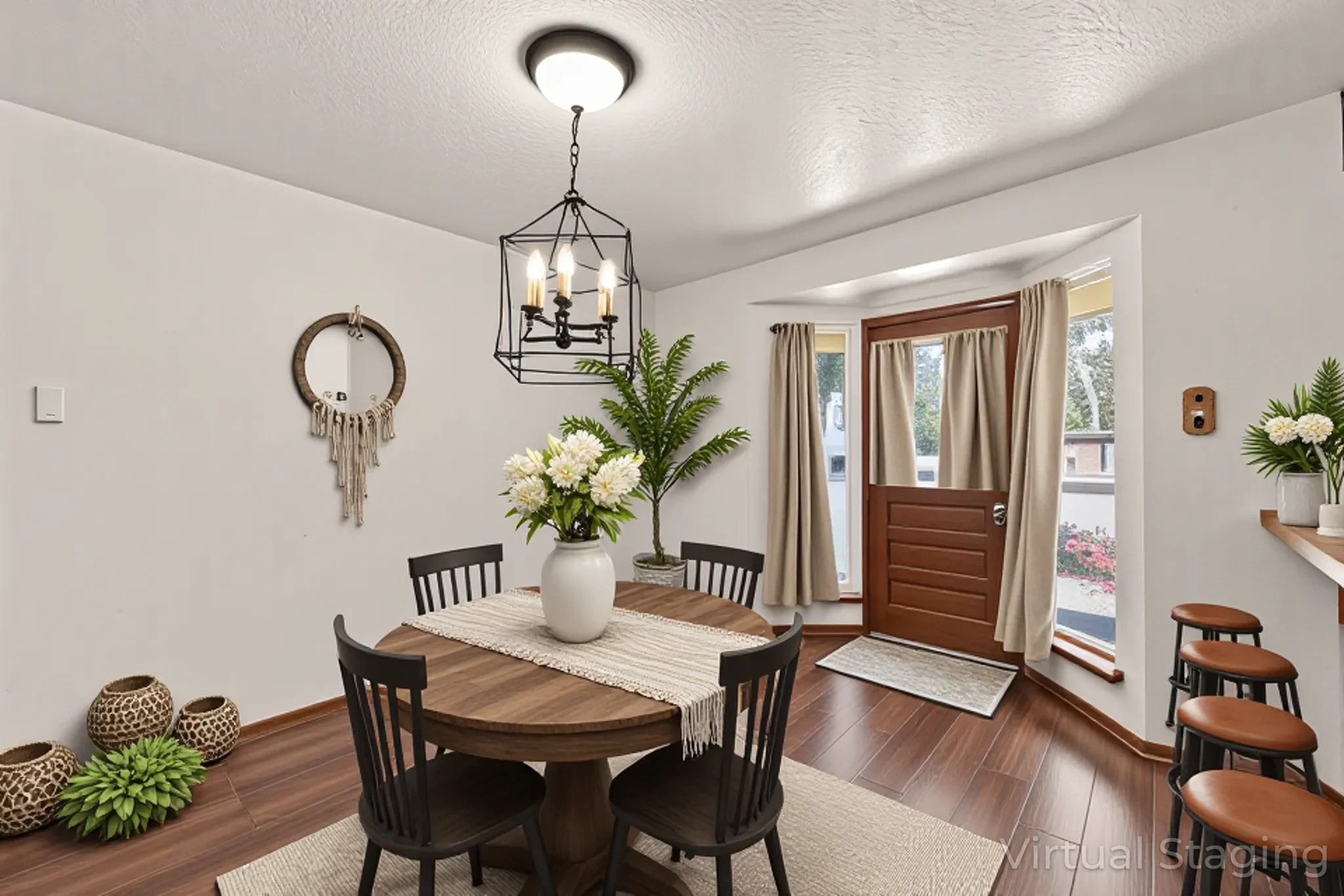 11535 Willis Waukegan Road Conroe, TX 77303 - Photo 14 of 47 a view of a dining room with furniture wooden floor and chandelier