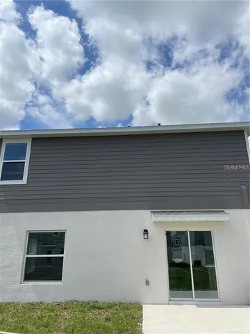 a backyard of a house