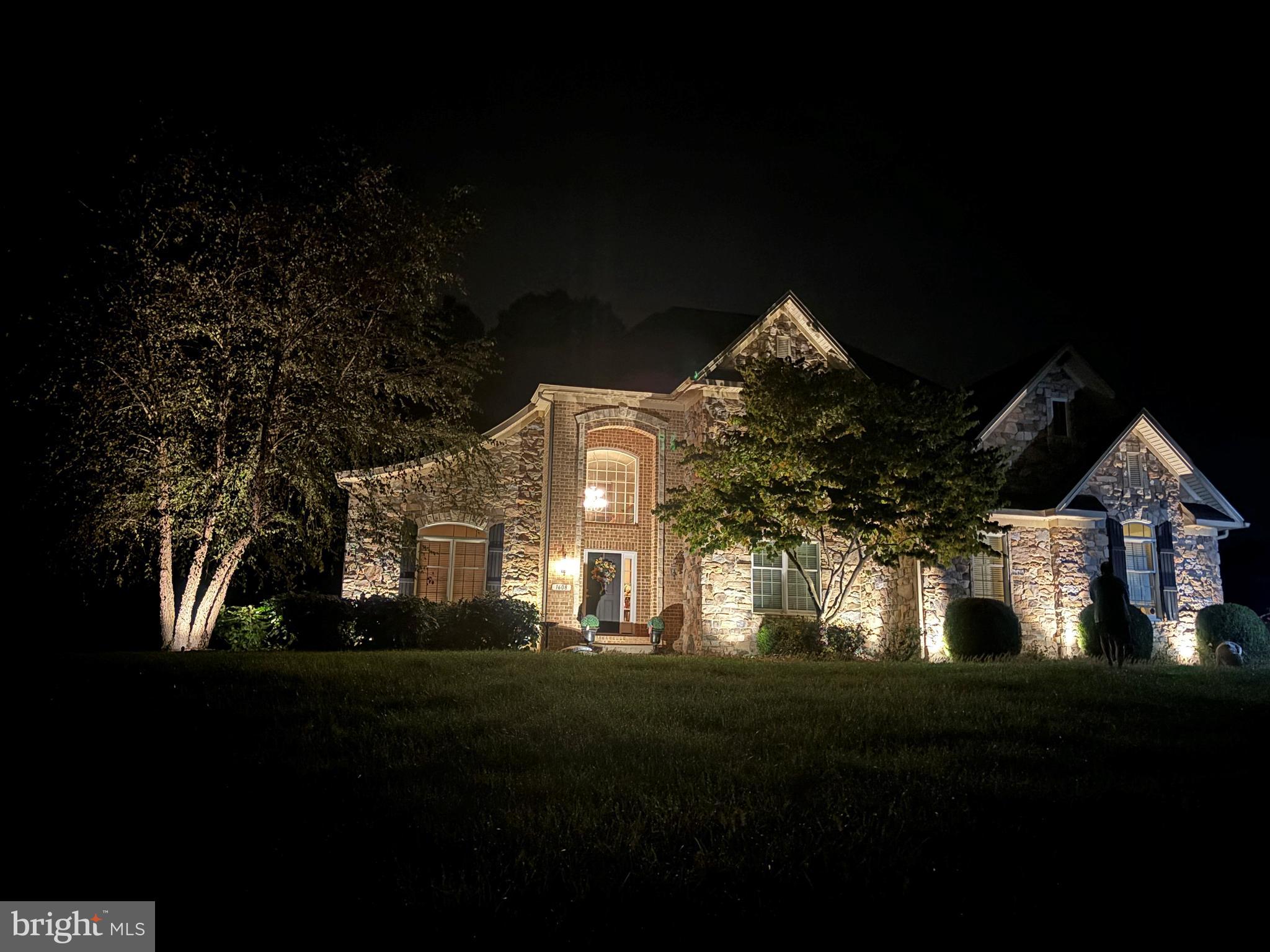 1608 Angleside Road Fallston, MD 21047 - Photo 2 of 5 View of home at night