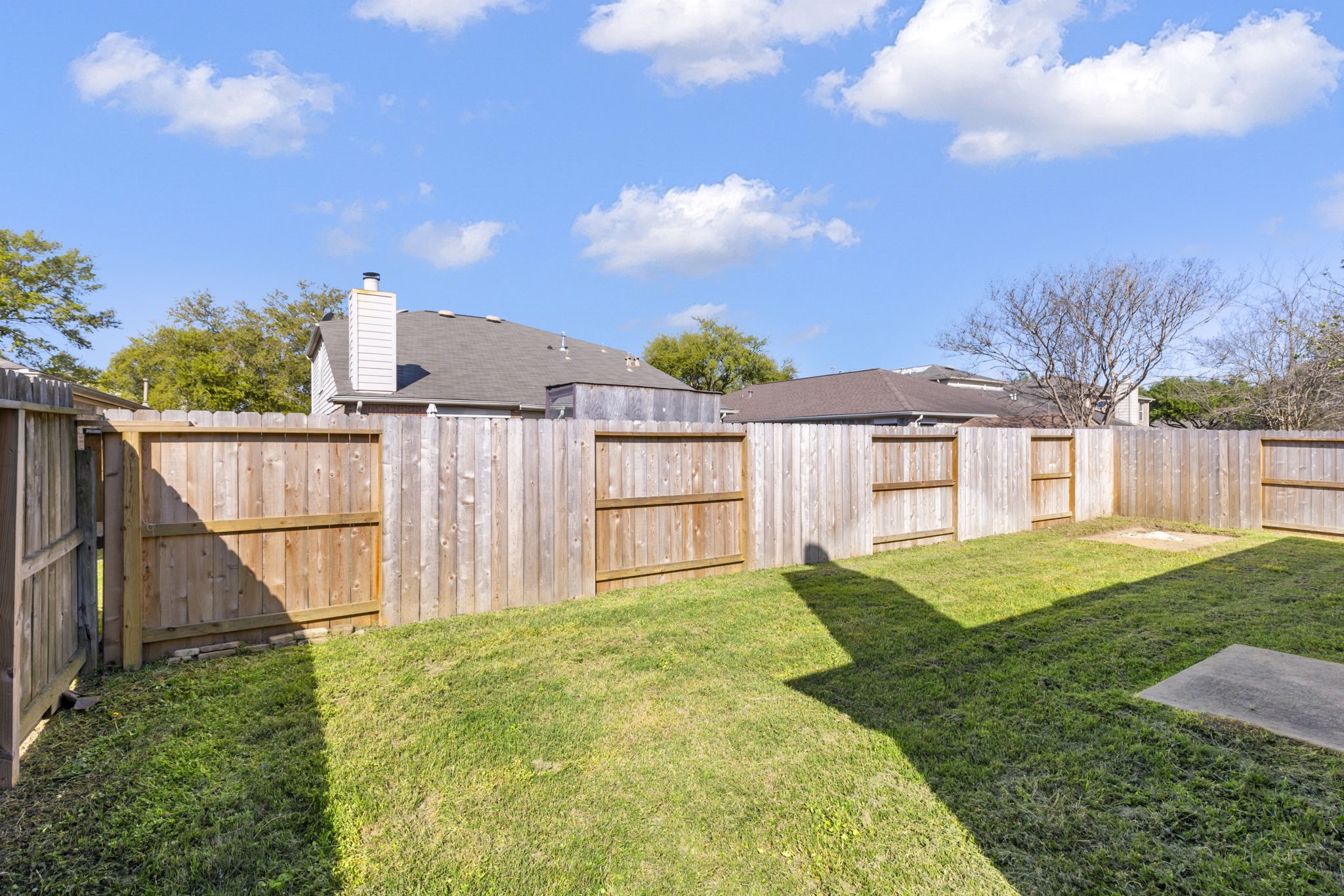 4815 Rustic Field Lane Katy, TX 77449 - Photo 44 of 47 a view of a backyard with a garden and plants