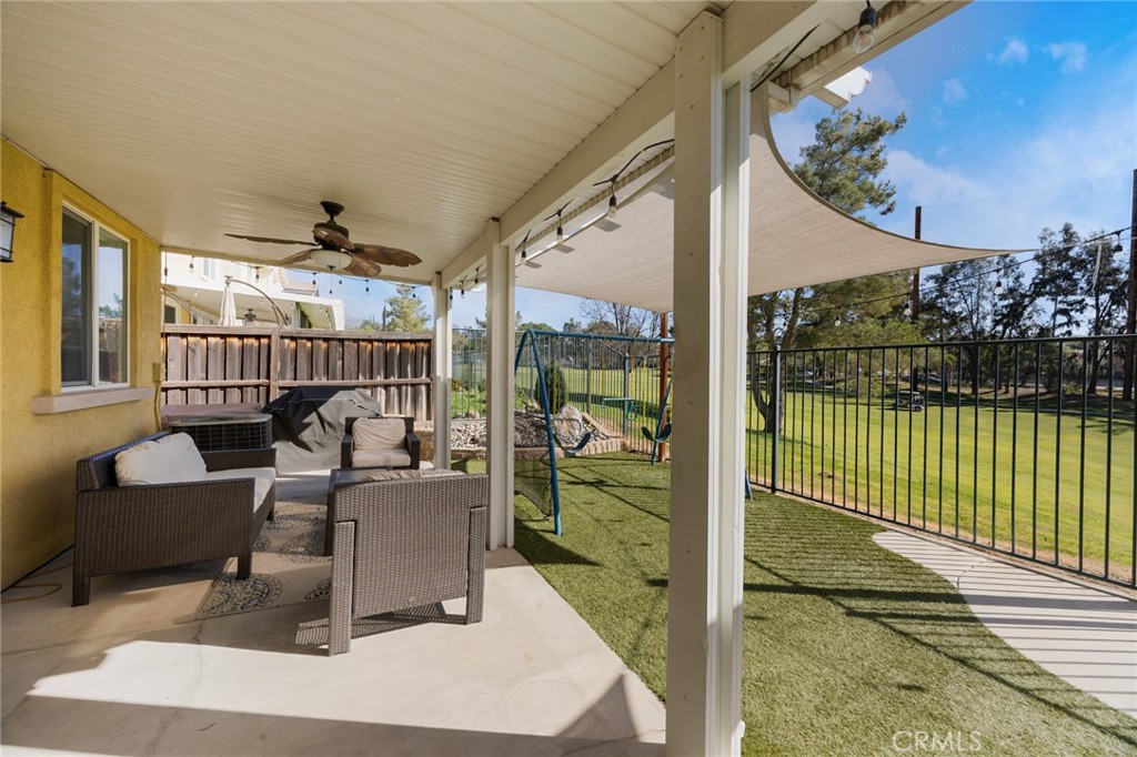 33345 Wallace Way Yucaipa, CA 92399 - Photo 35 of 38 a view of a porch with furniture