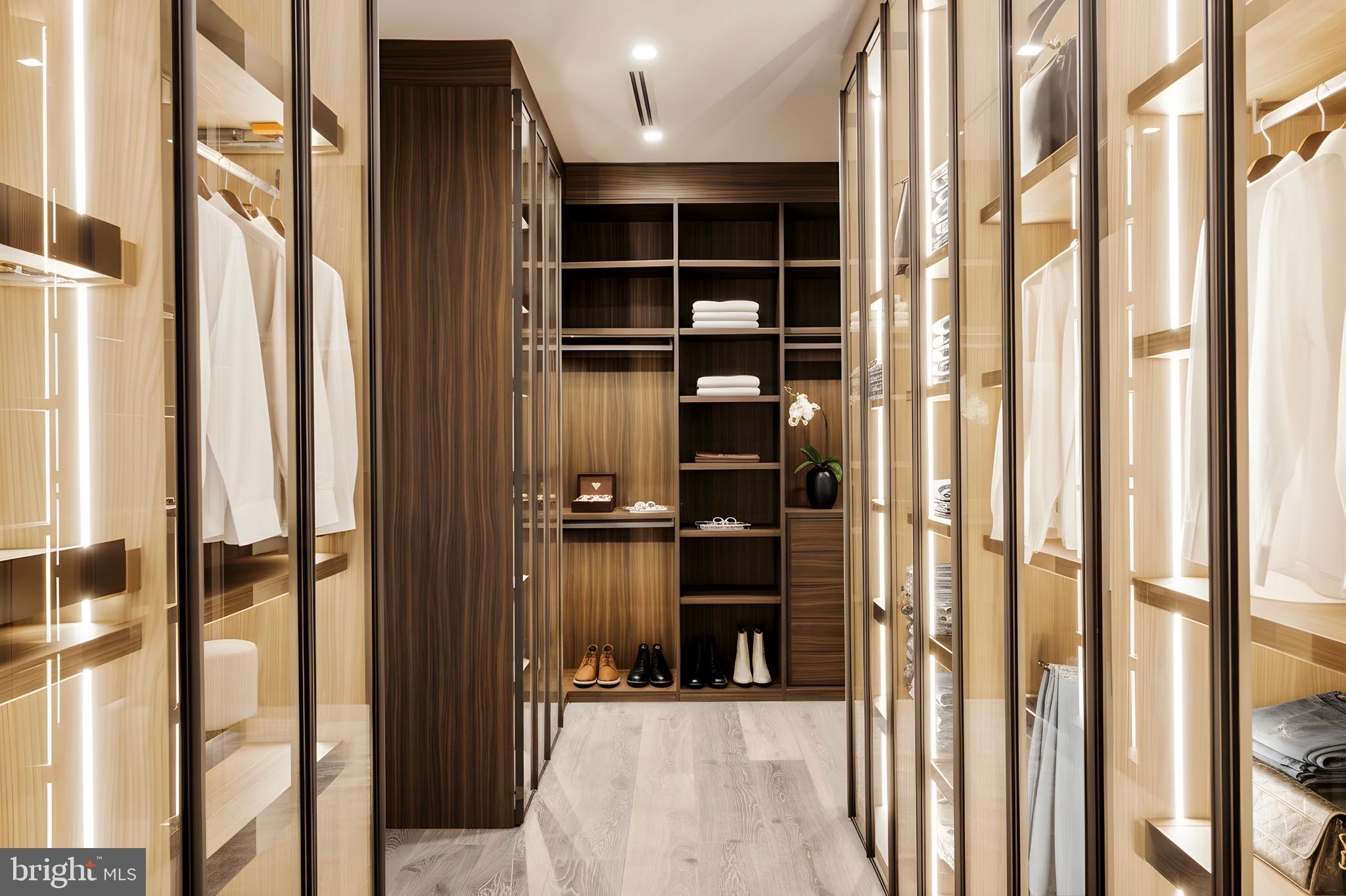 1102 Chain Bridge Road McLean, VA 22101 - Photo 37 of 50 a view of walk in closet with clothes and shoes