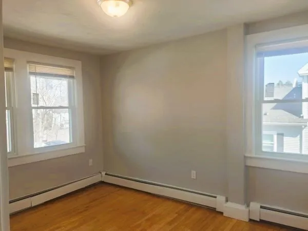 an empty room with a window