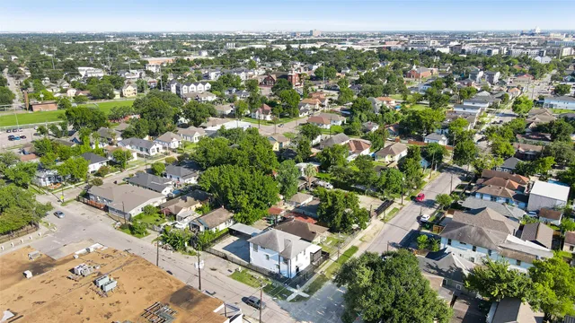 an aerial view of a city
