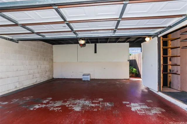 a view of a closet with an empty space