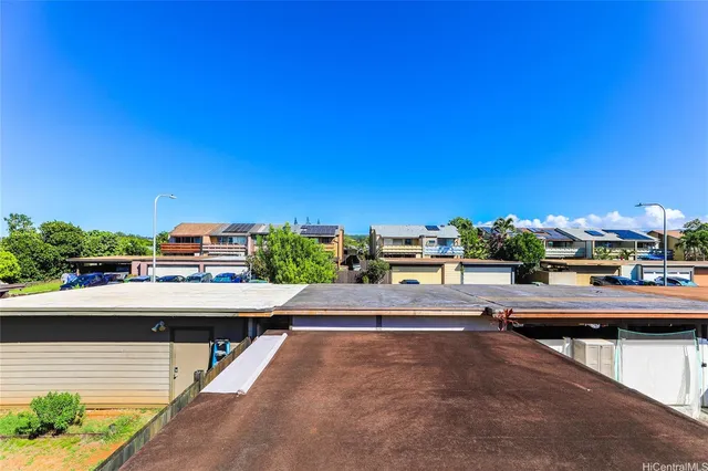 a view of city from a balcony