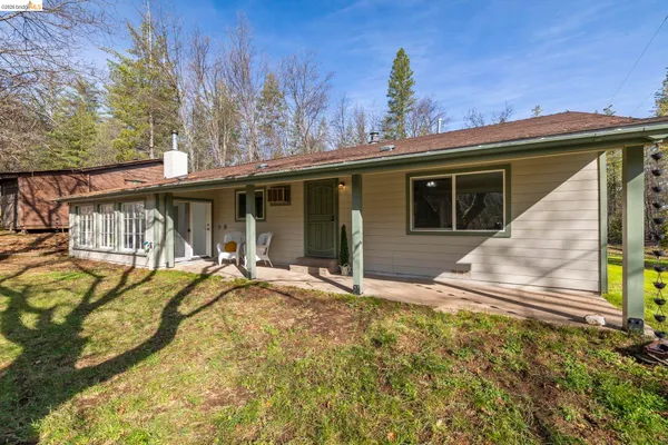 a view of a house with a patio