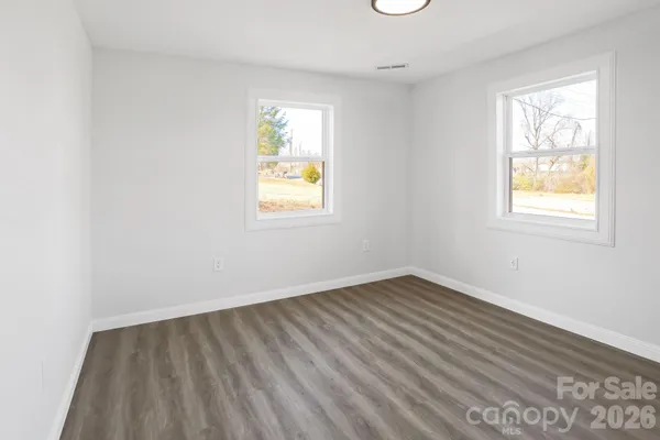 an empty room with a window